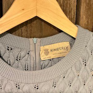 Vintage Crochet Ice Blue Dress by Kimberly